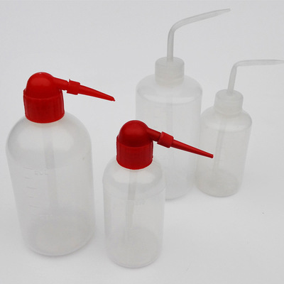 塑料耙洗瓶红头带刻度耙啪瓶捏吹起250/500ml化学实验材化通天下