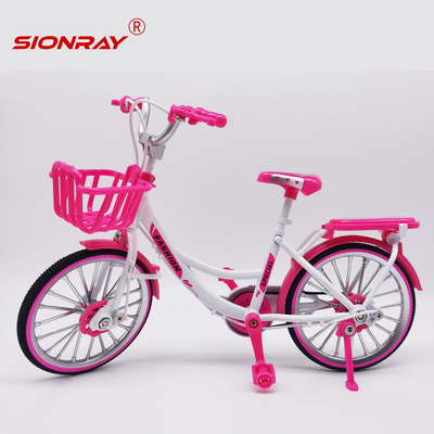 自行车模型1:8合金仿真儿童玩具自行车摆件模型成人收藏品单只装