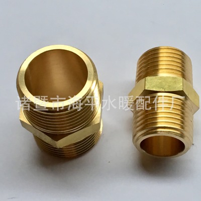 厂家直销优质黄铜水管接头 G1/2双外丝 异径内外丝直接 铜管道接