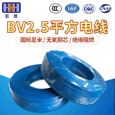 电线电缆 铜芯电缆厂家BV2.5平方 聚氯乙烯绝缘无护套批发
