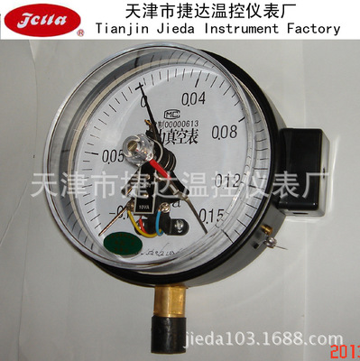 天津厂家供应YX-100真空负压电接点压力表（-0.1-+0.15Mpa)