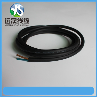 深水电缆防水线H07RN8-F2*1.0欧标黑色两芯橡胶线