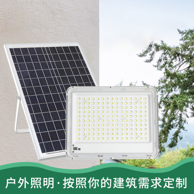 太阳能投光灯 厂家直销新款高亮户外防水庭院灯 100瓦led太阳能灯