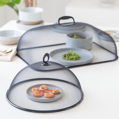 卫生网食物罩日式罩餐台防虫盖菜罩不锈钢日式日式菜罩小清新盖铁