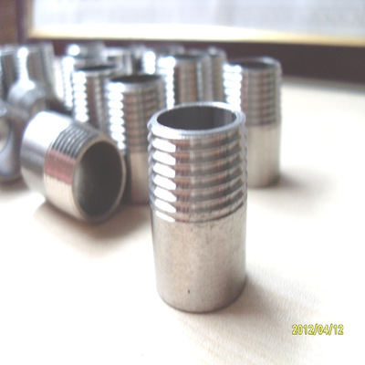 供应不锈钢水管配件外牙单丝头焊接和螺丝连接