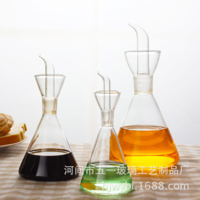 创意厨房用品玻璃耐高温环保调料瓶 酱醋调味油壶 橄榄 香油瓶