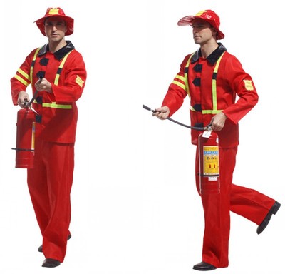 万圣节cosplay服装 男 成人舞台消防员装扮演出服 消防服M-0011