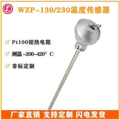 WZP-130/230热电阻pt100温度传感器耐磨无固定装置-200-420°C