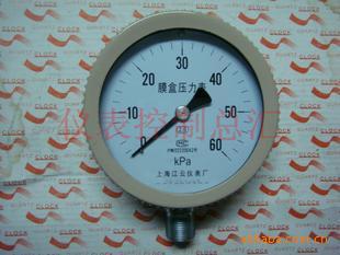 压力表 膜盒压力表  YE100 0-60KPa    上海江云仪表厂