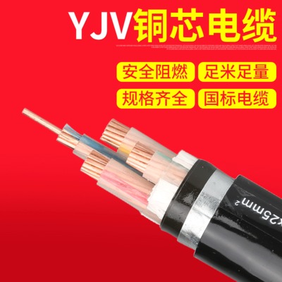 四川电缆YYJV22-0.6_1KV 3x50+1x25m2铜芯电力电线中低压电缆