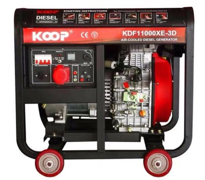 KOOP科普220V380V家用工程柴油发电机组10kw12kw千瓦开架式发电机
