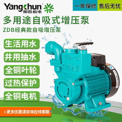 阳春自吸泵家用增压泵220V自来水管道加压泵小型抽水泵旋涡高压泵