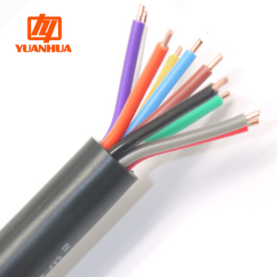 10芯控制电缆 KVV 10*1.5 2.5纯铜黑色信号控制电缆 设备厂房使用