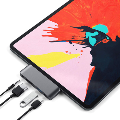 新款 ipad pro hub USB-C转HDMI+3.5+usb+pd 集线器 type-c扩展坞