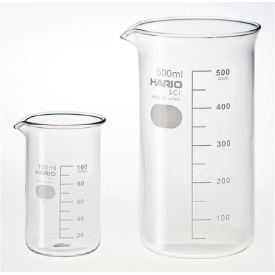 亚速旺50ML玻璃烧杯100ML200ML300ML500ML1L带基准刻度高型烧杯2L