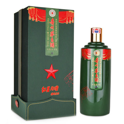 53度红星闪烁500ml单瓶酱香型高度定制纪念白酒礼盒装