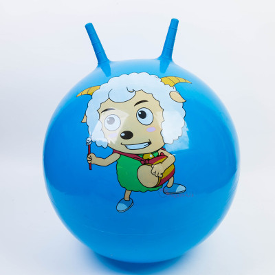 羊角球加厚幼儿园防爆跳跳球儿童宝宝球手柄球成人大号充气球玩具