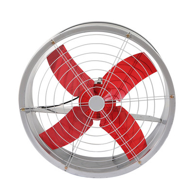 强力圆筒管道轴流壁式排烟风机工业通风机低噪音管道圆筒轴流风机