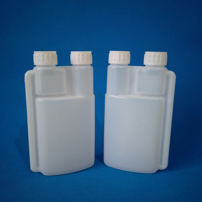 厂家供应250ml带刻度双口瓶 消毒液瓶 燃油宝瓶 双颈测量塑料瓶