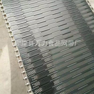 厂家热销冲孔链板不锈钢输送链板耐高温工业平顶链板可按需定做