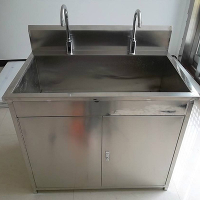 厂家直销 SUS304加厚拉丝不锈钢水槽洗手池两槽三槽 可定制尺寸