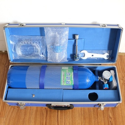 便携式氧气瓶4L家用氧气罐全套含氧气表医院同款手提箱式孕妇老人