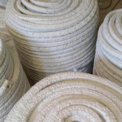 厂家批发耐高温窑炉密封钢丝增强绳编织圆绳方绳陶瓷纤维盘根线绳