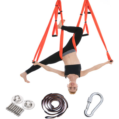 空中瑜伽吊床室内户外配件无弹力健身秋千全套配延长绳不锈钢吊盘