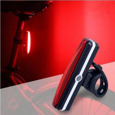 2266 USB充电单车骑行COB尾灯山地车自行车LED安全警示灯闪烁后灯