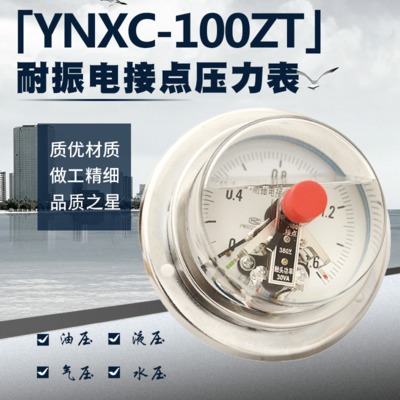 电接点压力表YNXC100ZT 耐高温防腐蚀耐酸碱 轴向带边耐震压力表