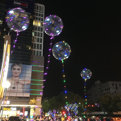 派对用品波波球带灯LED18寸生日装饰气球氮气飘空发光网红热销品