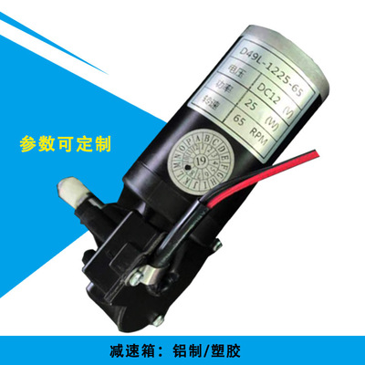 微型齿轮减速电机 25w低转速有刷直流电动机涡轮蜗杆12v直流电机