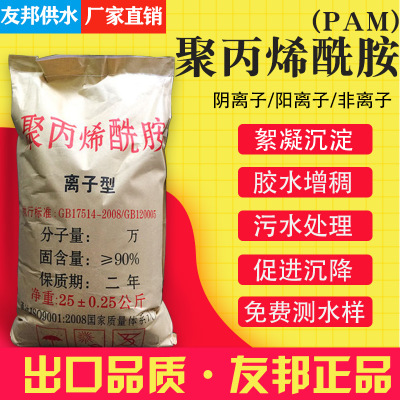 阴阳离子聚丙烯酰胺PAM增稠剂非离子工业污水处理剂高分子絮凝剂