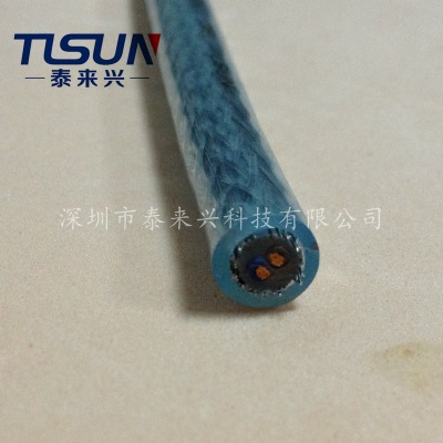 SY 双护套钢丝屏蔽线 多芯 0.75平方 钢丝编织电缆 透明电缆线