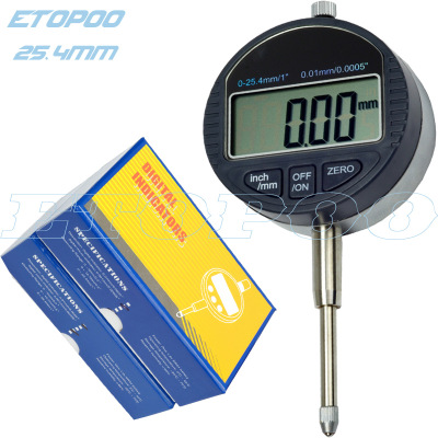 Etopoo荣誉出品 0-25.4mm 0.001mm 数显 指示表 千分表 送后耳
