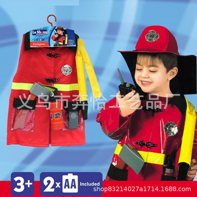 万圣节六一儿童节男款演出服角色扮演 消防员cosplay表演服装