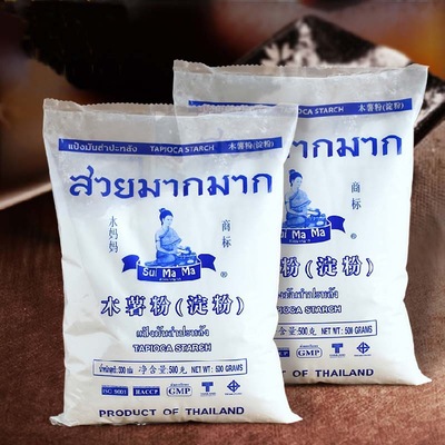泰国进口水妈妈500g木薯粉 品质款甜品原料芋圆粉食用纯木薯淀粉