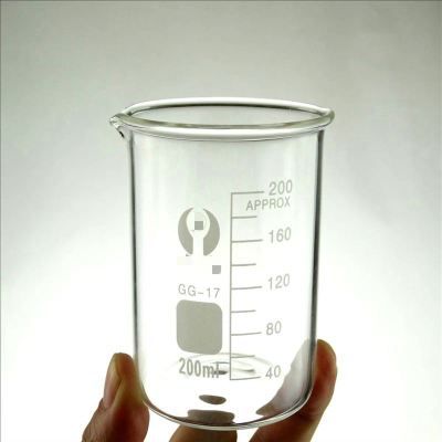 优质/玻璃烧杯 200ml/带刻度加厚耐高温17料/DIY手工具 /化学实验