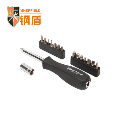 SHEFFIELD钢盾16件套多用旋具组套多用可换头螺丝刀套装S056011