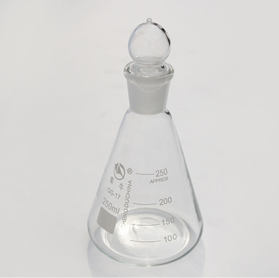 蜀牛玻璃具塞三角烧瓶磨口锥形烧瓶玻璃带盖耐高温酸碱化学实验