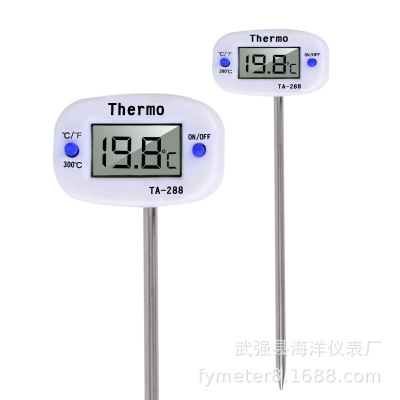TA288烘焙牛奶食品食物不锈钢针式测温电子液体烧烤高温温度计