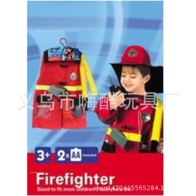 儿童消防员职业套装 cos万圣节儿童职业舞台表演消防员服装套装