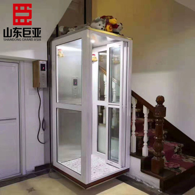 厂家定制室内外小型别墅电梯二三层电动无障碍升降平台家用电梯