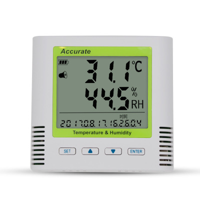 TH20R温湿度记录仪多功能数显电子温湿度计家用高精度婴儿房库房