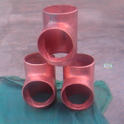 定制无缝热压三通 等径对焊管件 铜制异径焊接铝四通 黄铜三通