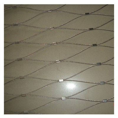 304 钢丝绳网兜 动物园防护网 不锈钢柔性金属绳网 背包内衬网