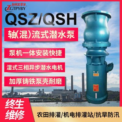 QSZ轴流泵20寸500口径混流防汛排涝潜水泵 工艺冷却水轴流泵