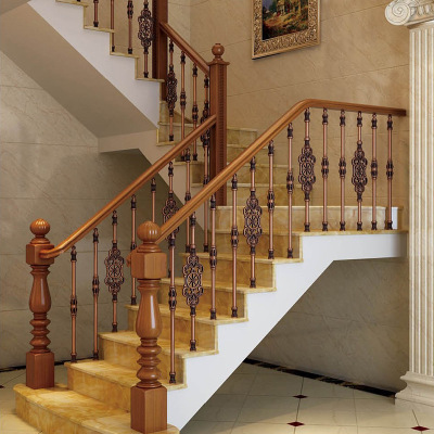 订制铝合金楼梯扶手立柱 家用装饰别墅室内复古式立柱楼梯配件