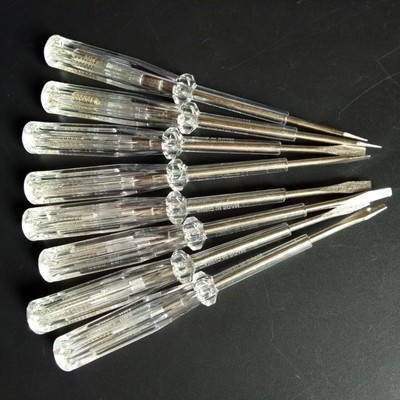 厂家直销五金螺丝刀式透明测电笔塑料电工电路检测验电笔