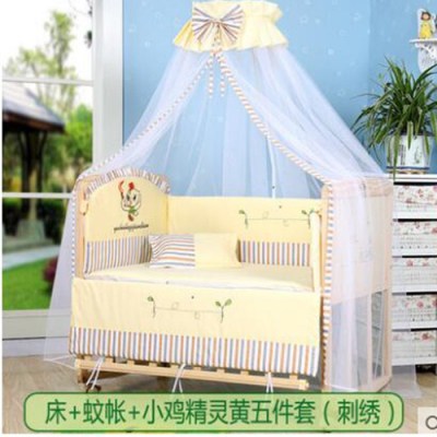 。婴儿床公主床实木床宝宝床童床摇床婴儿摇篮儿童床小床欧式床小